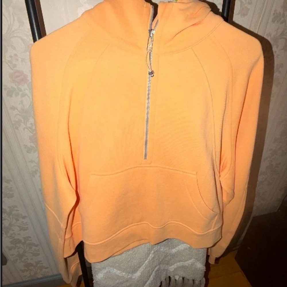 lululemon athletica Orange Half-Zip Puffer Pullover